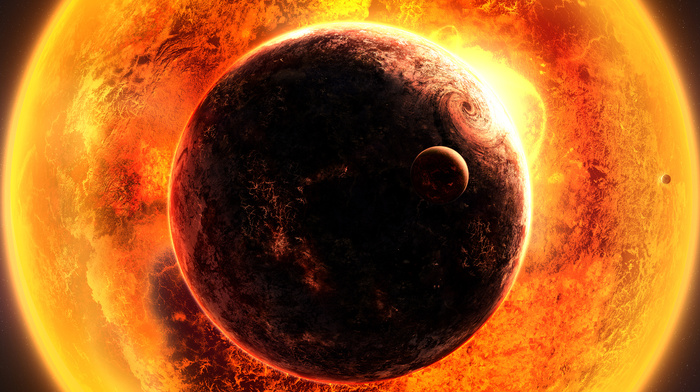 planet, space, digital art
