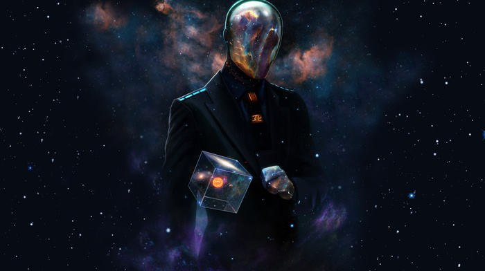 last man standing killbook of a bounty h, suits, universe, space, cube, helmet, dan luvisi, artwork, futuristic
