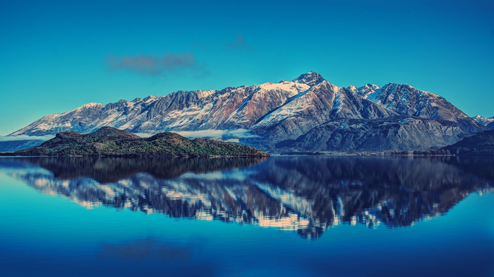 landscape, mountain, lake