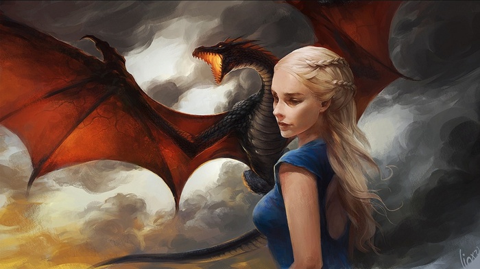 artwork, dragon, Daenerys Targaryen, Game of Thrones