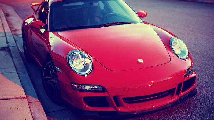 red cars, porsche 911, car