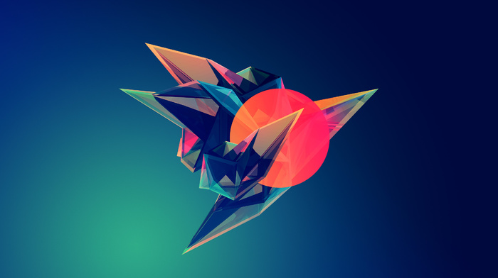abstract, Justin Maller, facets, artwork, geometry