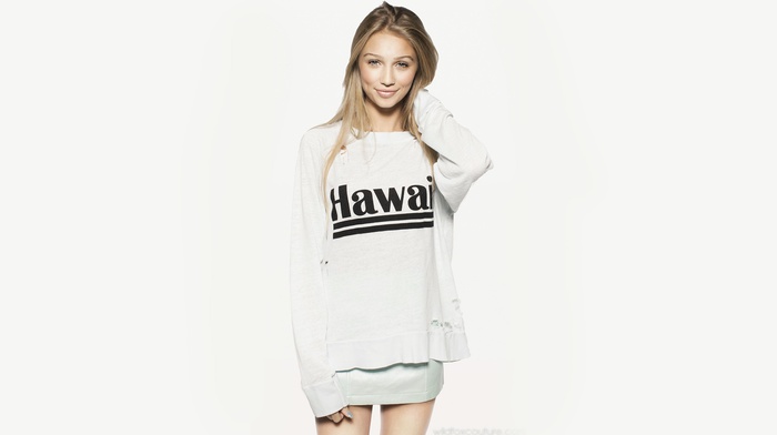 cailin russo, white, blonde, skirt, girl, white tops