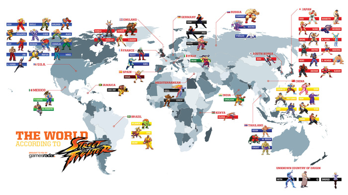 map, Street Fighter