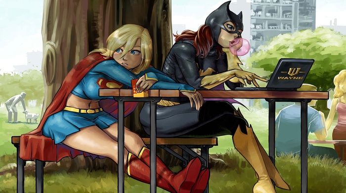 DC Comics, Batgirl, superheroines, Supergirl