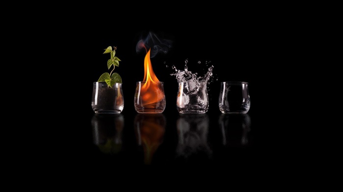 air, water, Earth, fire, four elements