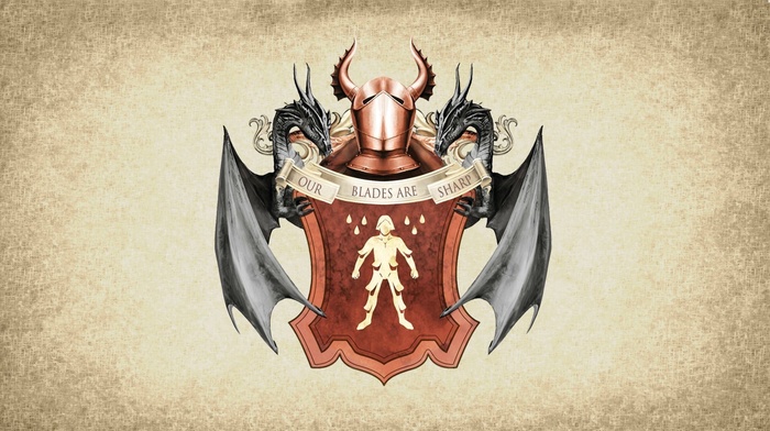 artwork, coats of arms, paper, sigils, Game of Thrones, Bolton
