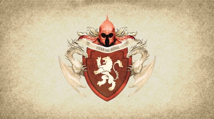 House Lannister, Game of Thrones, coats of arms, paper, artwork, sigils, crest