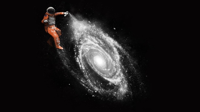 humor, astronaut, galaxy