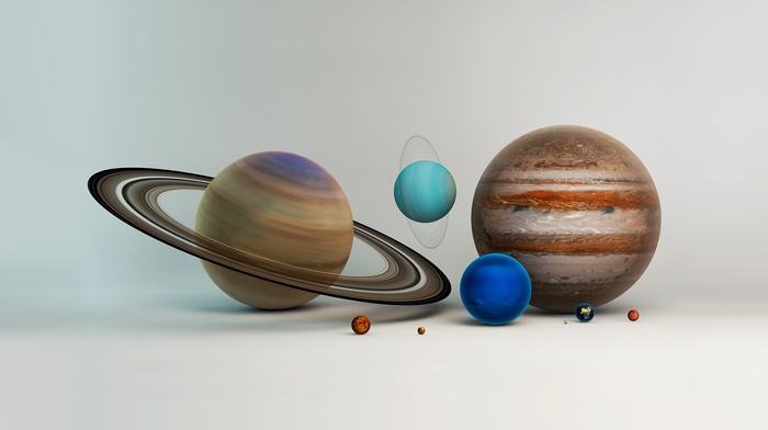 planet, digital art, Solar System, artwork