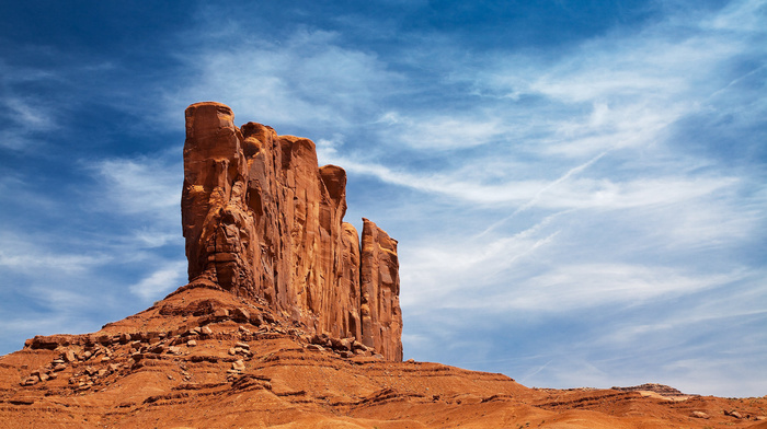 valley, sky, nature, rock