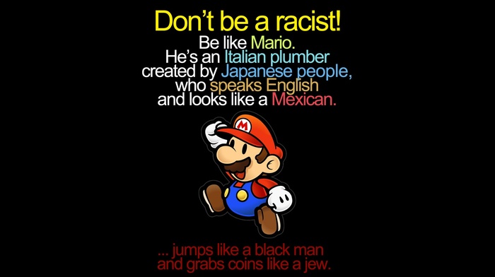 humor, black background, Super Mario