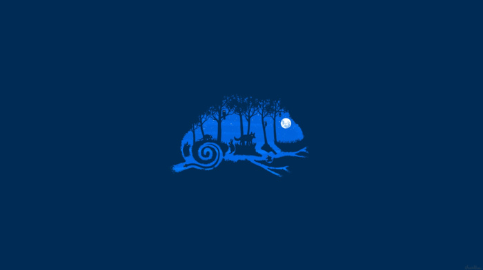 animals, minimalism, blue