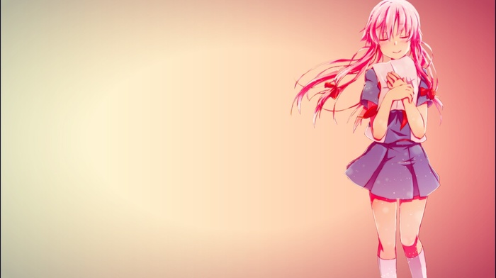 Gasai Yuno, Mirai Nikki, school uniform, anime