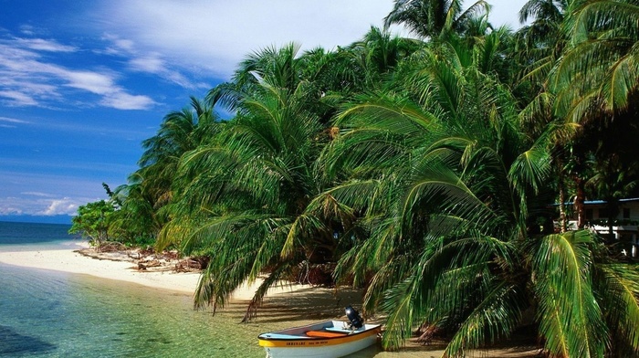 summer, boat, water