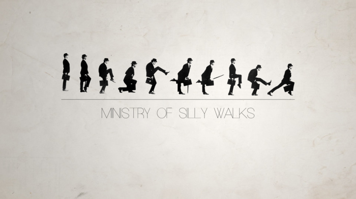 minimalism, Ministry of Silly Walks, anime, Monty Python