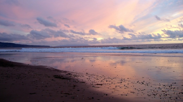 summer, azure, water, clouds, sand