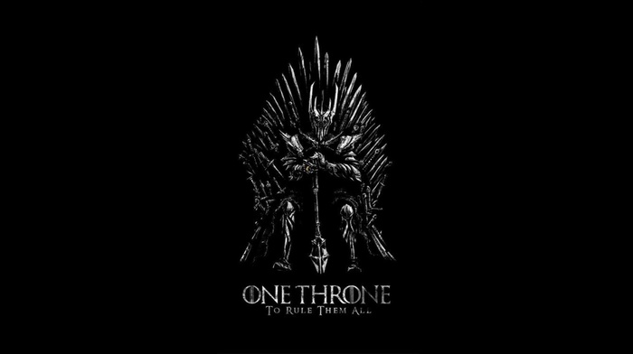 Sauron, crossover, a song of ice and fire, The Lord of the Rings, Iron Throne, Game of Thrones