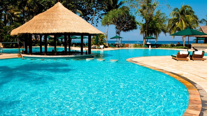 resort, swimming pool, summer, rest, Sun