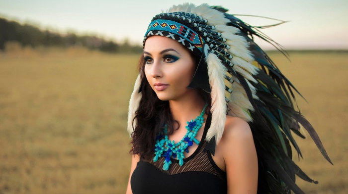 headdress, native americans, dark hair