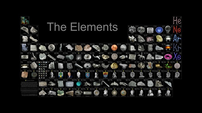 black, periodic table, elements