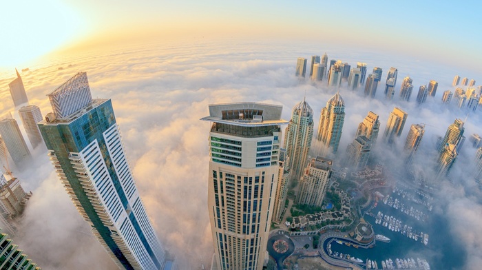 architecture, clouds