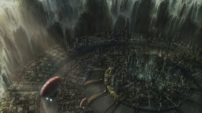 high-rise buildings, cities, fantasy