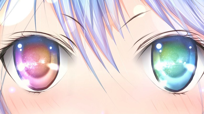Denpa Onna To Seishun Otoko, blue eyes, anime, heterochromia, red eyes, Touwa Erio