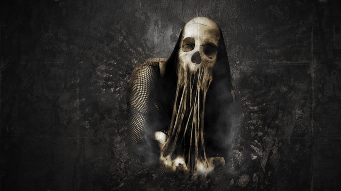 grim reaper, skull, death, dark