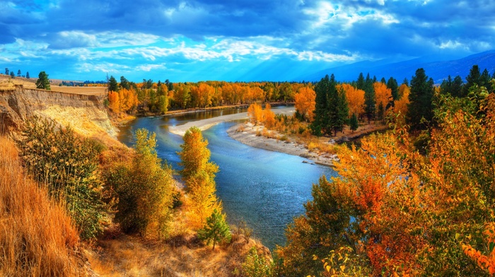 river, landscape, nature