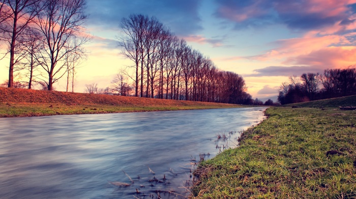 HDR, nature, landscape, river