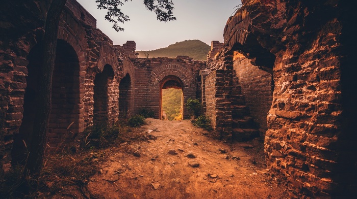 architecture, ruin, nature