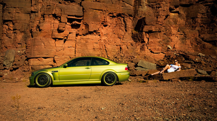 canyon, cars, girl