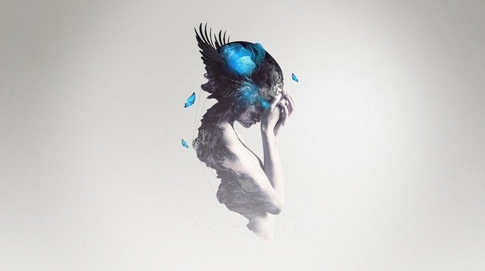 blue, girl