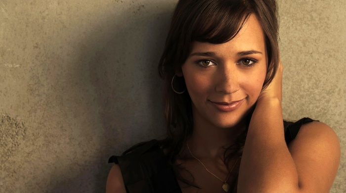 freckles, Rashida Jones, girl, brunette, face