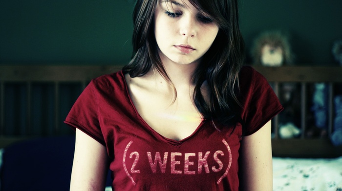 brunette, eyes, girl, sad