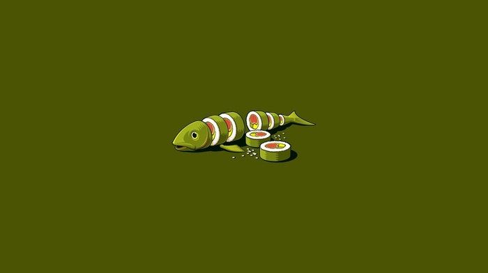 minimalism, sushi