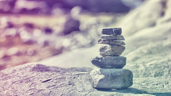 stones, nature, depth of field