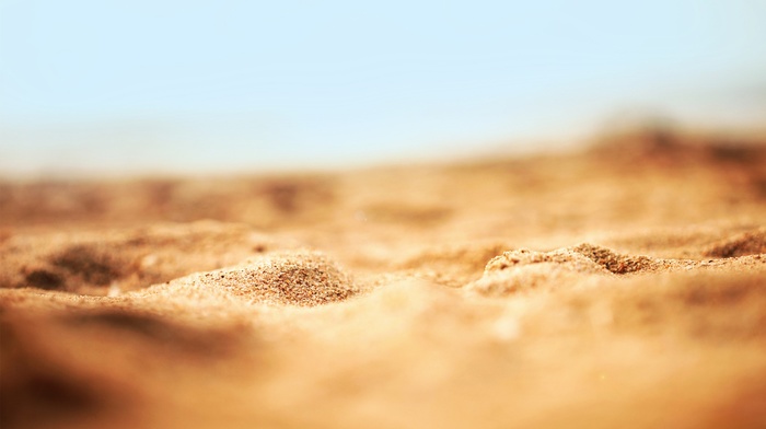 depth of field, sand