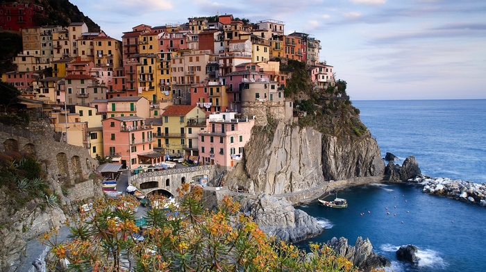 Cinque Terre, Liguria, architecture, Italy