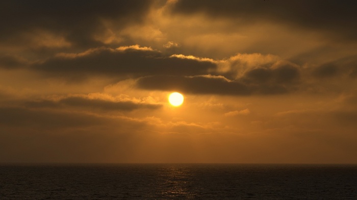 horizon, water, nature