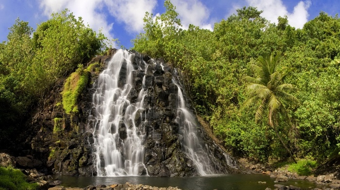 waterfall, nature