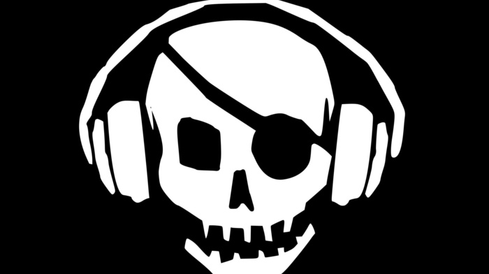 skull, music, headphones