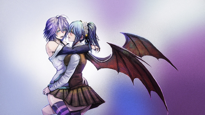 anime, vampires, background, wings