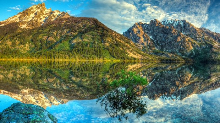 nature, landscape, lake, reflection, mountain