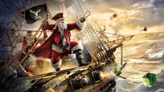 boat, Noel, Santa Claus, santa