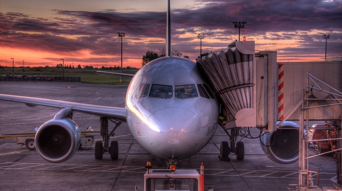 sunrise, aircraft, Canada, airplane