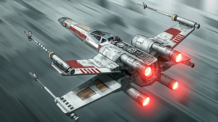 Star Wars, fantasy art, x, wing