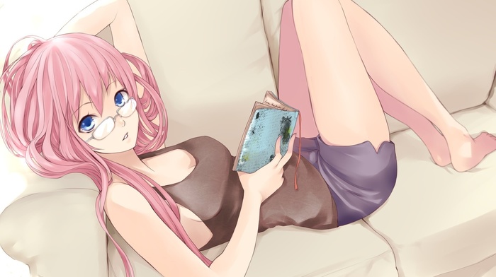 girl, book, anime