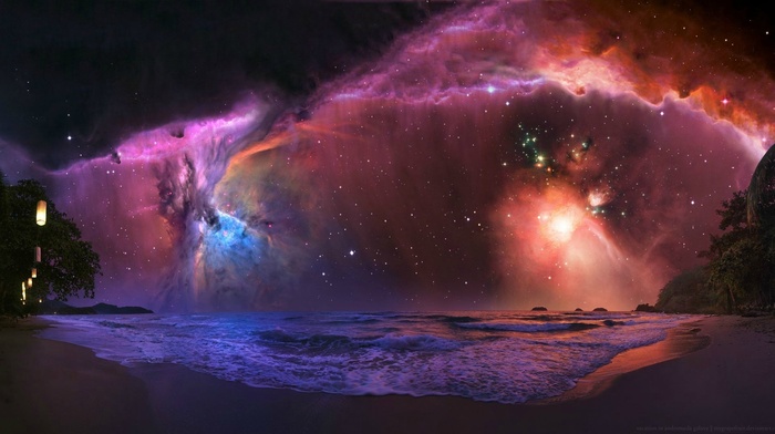 sea, nebula